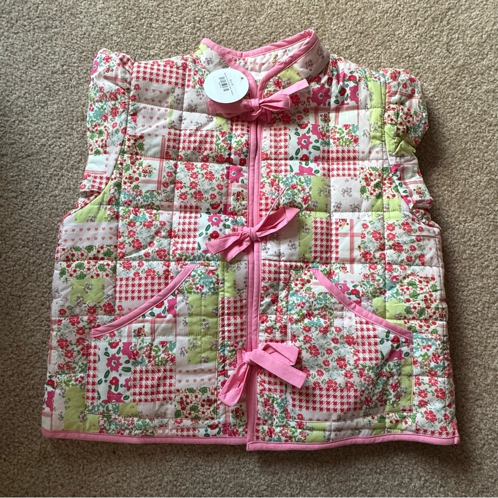 Patchwork floral tie vest - Picture 2 of 4